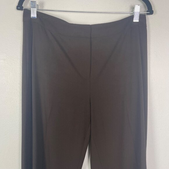 Lafayette 148‎ Women's 8 Tapered Leg High Rise Chocolate Brown Wool Trousers - Picture 2 of 10